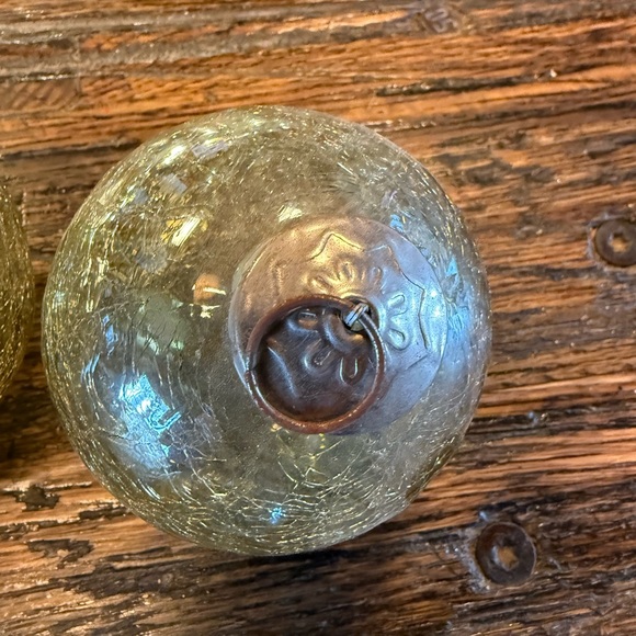 Mixed Lot Christmas Tree Kugel Style Elegant Crackle Glass Blown  Ornaments - Picture 3 of 15